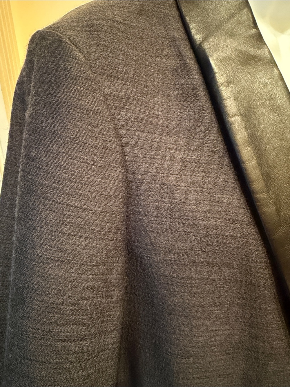 NWT Yves Saint Laurent 2009 Runway Tuxedo Blazer Leather Lapel Gray F42 - Picture 12 of 16